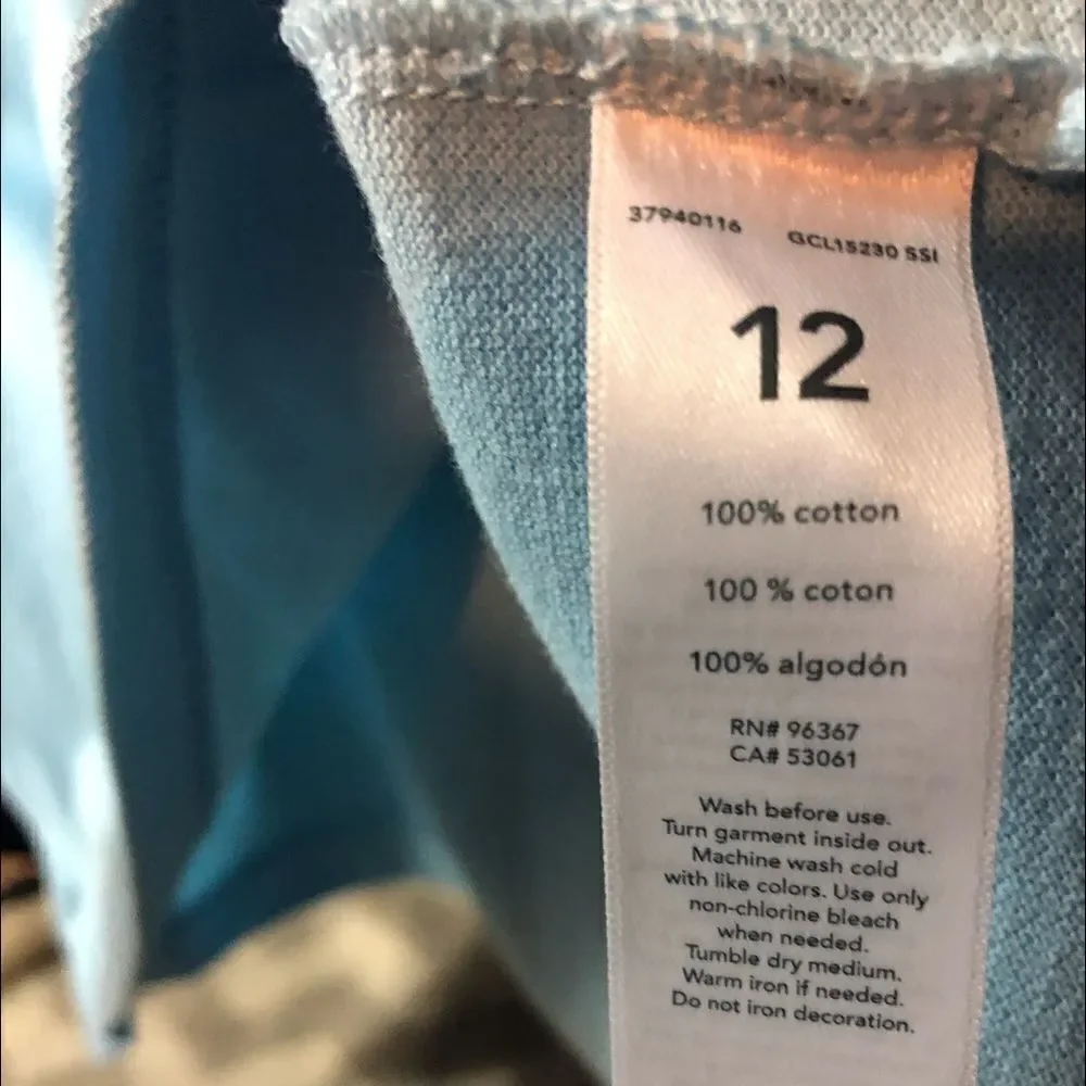 Boys Short Sleeved Baby Blue Polo Sz 12
